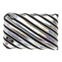 Penar cu fermoar, ZIPIT Metallic Jumbo - argintiu