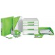 Foarfece pentru birou LEITZ WOW Titanium, 205 mm, verde