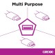 Cablu date GRIXX Optimum - 3 in 1 Micro USB/USB-C/8-pin Apple MFI License, impletit, lungime 1m - gr