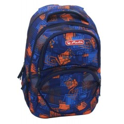 RUCSAC ZIPPER CUBE, DIMENSIUNE 43 X 29 X 22 CM, MOTIV ORANGE BLUE