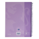 Caiet cu spirala, OXFORD Europeanbook 1, A4+, 80 file-90g/mp, hardcover mov pastel, Scribzee-mate