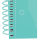 Caiet cu spirala, OXFORD Europeanbook 1, A4+, 80 file-90g/mp, hardcover turcoaz pastel, Scribzee-mat