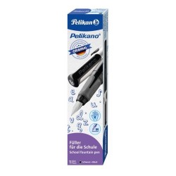 STILOU PELIKANO, PENITA M, GRIP ERGONOMIC, PENTRU DREPTACI, 1 PATRON MARE ALBASTRU INCLUS, CULOARE NEGRU, IN CUTIE DE CARTON