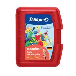 PLASTILINA CREAPLAST 240G, SET 10, CULORI ASORTATE, CUTIE ROSIE