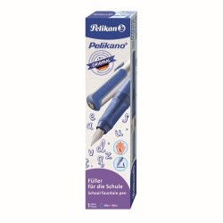 STILOU PELIKANO, PENITA L, GRIP ERGONOMIC, PENTRU STANGACI, 1 PATRON MARE ALBASTRU INCLUS, CULOARE ALBASTRU, IN CUTIE DE CARTON