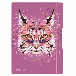 CAIET MY.BOOK FLEX A4 2X40F DICTANDO+PATRATELE MOTIV WILD ANIMALS LYNX