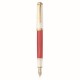 STILOU SOUVERAN M600 EDITIE SPECIALA RED-WHITE, PENITA M AUR 14K, ACCESORII PLACATE CU PALADIU, CORP ROSU-ALB, CUTIE CADOU