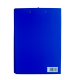 Clipboard dublu A4, plastifiat PP, Optima - albastru