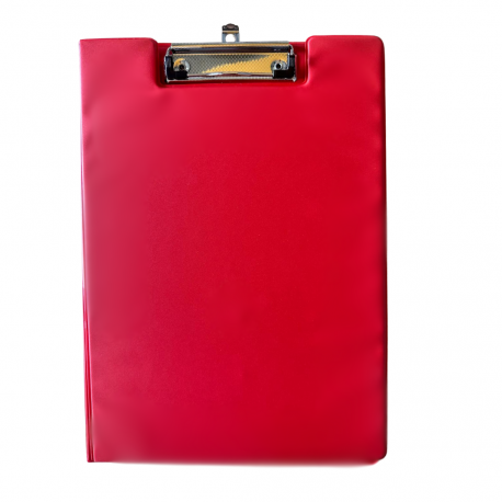 Clipboard dublu A4, plastifiat PP, Optima - rosu