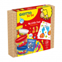 Tempera lavabila, pentru pictura cu mana, 4 culori x 100ml/set+ Album A5 GIOTTO be-be My Little Feet