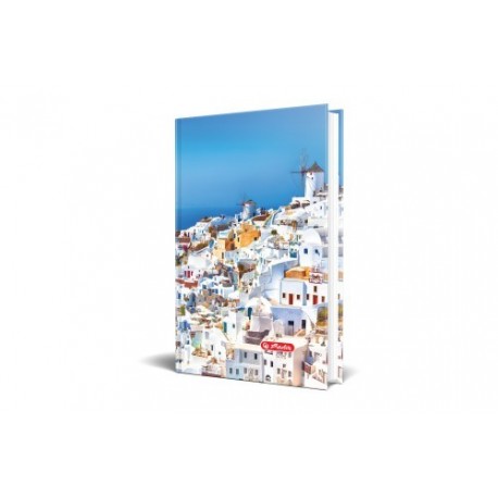 AGENDA NEDATATA A5, MOTIVE, 224 PAGINI, COPERTA BURETATA, MOTIV CITY BREAK GREECE