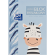 BLOC DESEN OXFORD KIDS A4, 20 FILE, HARTIE 120 G/MP, MOTIV ZEBRA