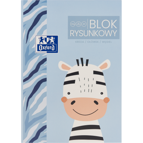 BLOC DESEN OXFORD KIDS A4, 20 FILE, HARTIE 120 G/MP, MOTIV ZEBRA