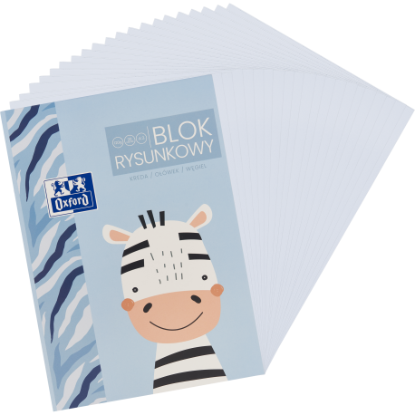 BLOC DESEN OXFORD KIDS A3, 20 FILE, HARTIE 120 G/MP, MOTIV ZEBRA