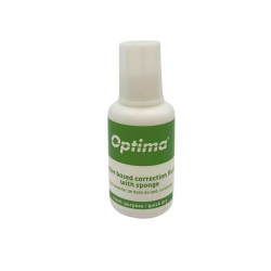 Fluid corector Optima, 20ml, cu pensula, pe baza de apa (garantie 3 ani)